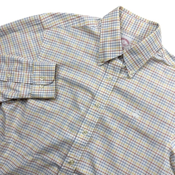 Brooks Brothers 8 Womens Plaid Long Sleeve Button Up Multicolored‎ Plaid Cotton - Picture 2 of 5